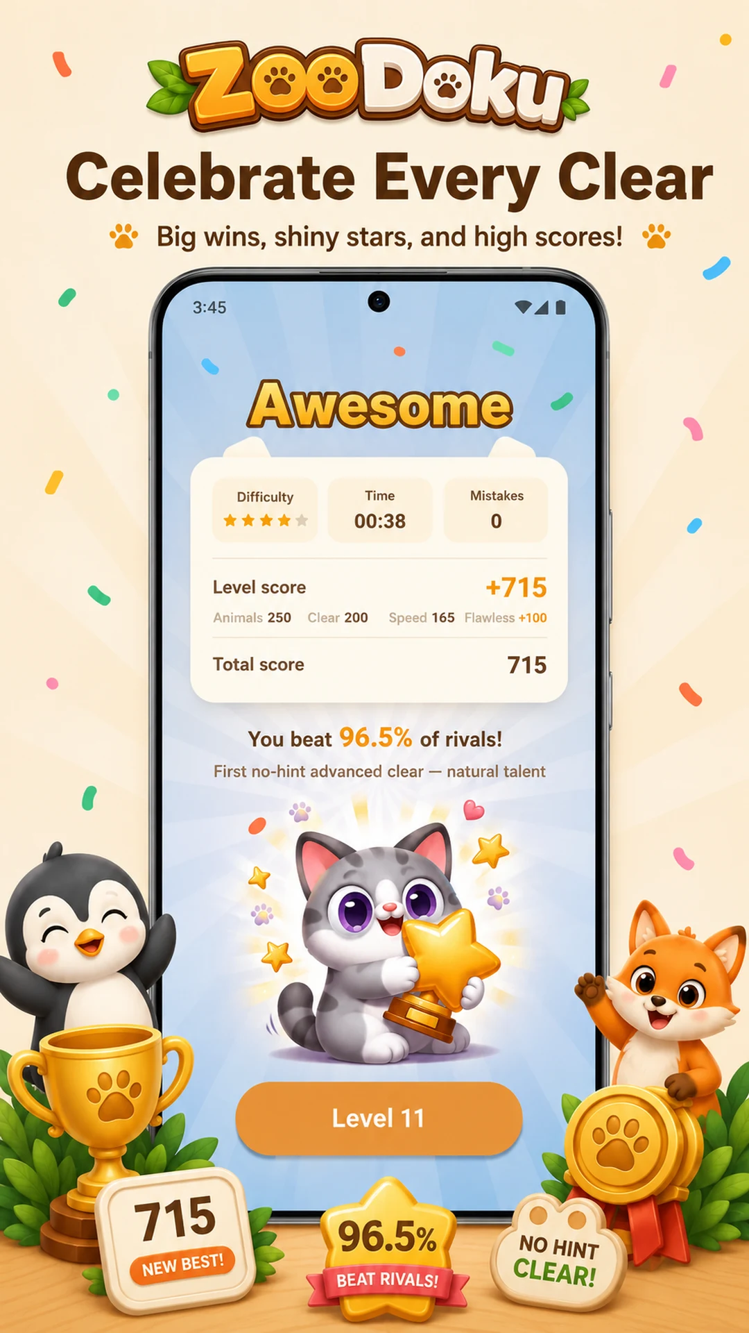 ZooDoku: Star Battle Sudoku screenshot